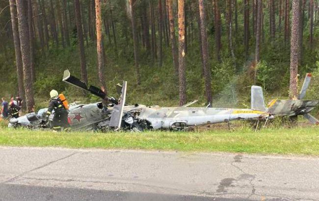 В Беларуси разбился российский военный вертолет