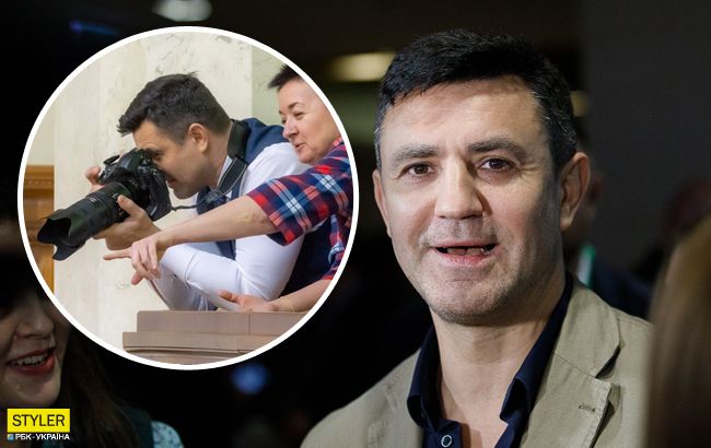 Нардеп Тищенко "отобрал" у журналистов камеры: все детали и фото