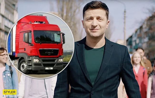 Зеленський і вантажівка: мережа в шоці від скандального відео на каналі Порошенка