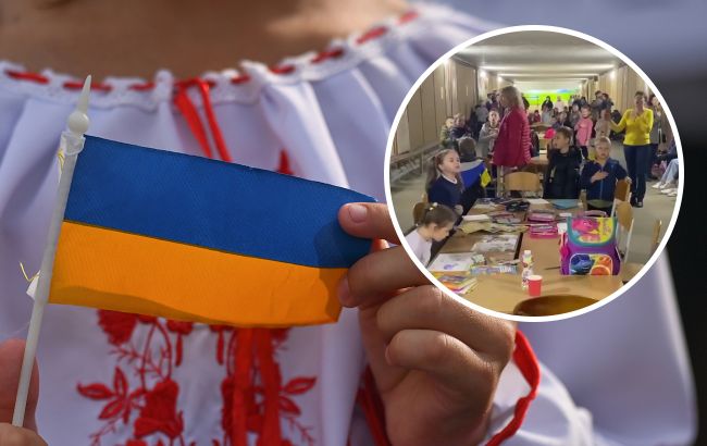 Діти співають гімн у шкільних укриттях, поки Росія обстрілює Київ: ці відео доведуть до сліз