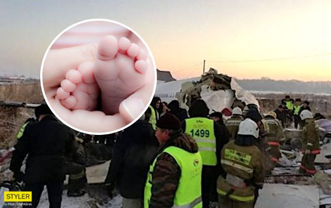 Крушение самолета в Казахстане: трогательное спасение младенца попало на видео