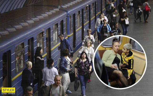 У Харкові в метро помітили п'яну горе-мати з дитиною, яка обматюкала пенсіонерку (фото)