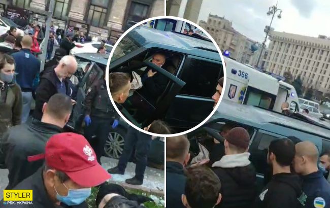 У Києві позашляховик влетів у пішохідну зону на Майдані: відео з місця трагедії