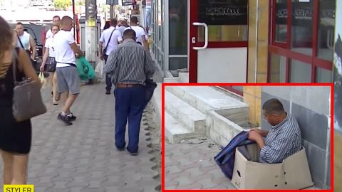 Встал и пошел: в Черновцах охранники рынка "исцелили" безногого нищего (видео)