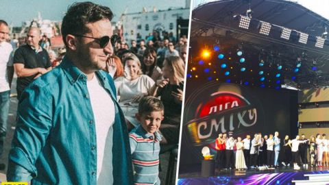 Зеленский впервые вышел в свет с сыном: появились новые фото с "Лиги смеха"