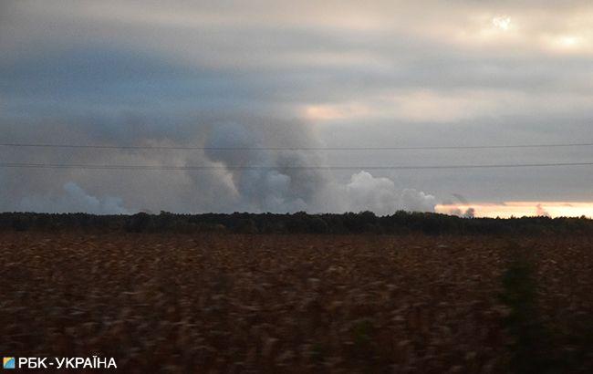 В Черниговской обл. значительно снизилась интенсивность взрывов на складе боеприпасов