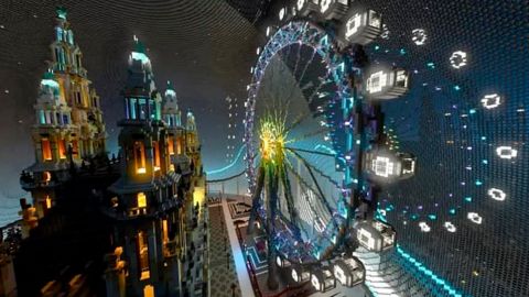 NVIDIA выпустила самую большую новогоднюю карту для Minecraft. Площадью более 15 гектаров