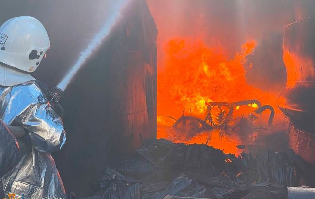 В Николаеве из-за жары возник масштабный пожар на предприятии