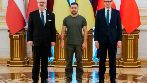 Зеленский встретился с премьером Польши и президентом Латвии