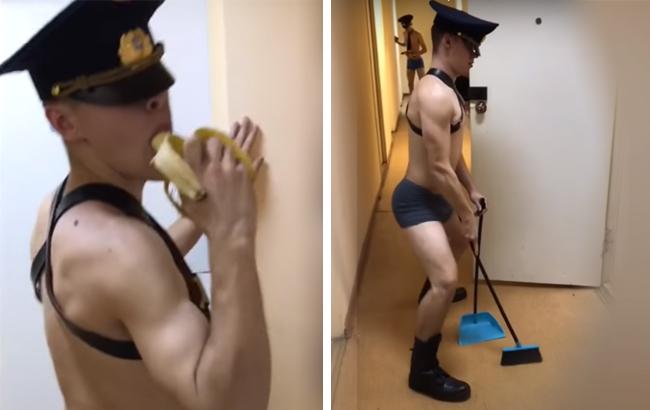 Российские курсанты сняли жесткое видео с голыми танцами и бананами (видео 18+)