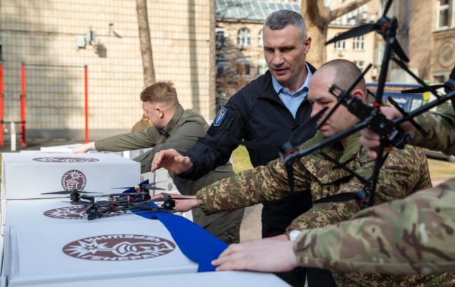 Столица с начала года передала только одной 4 бригаде НГУ почти тысячу дронов, - Кличко