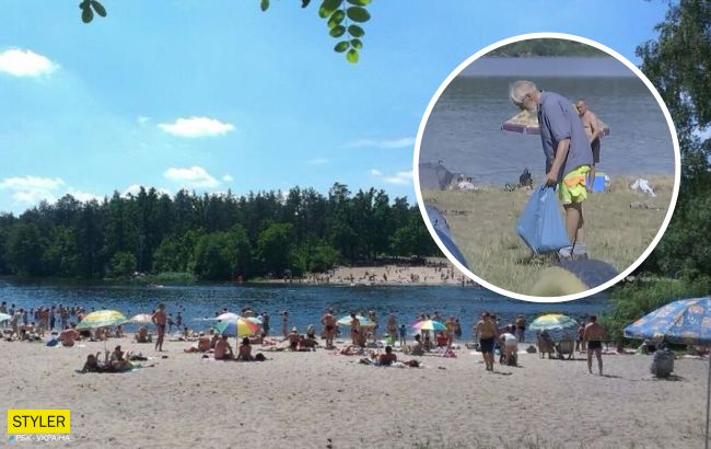 Немецкий турист стал звездой соцсетей, почистив от украинского мусора берег Днестра на Буковине