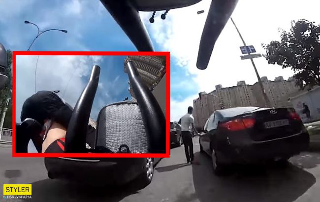 В Киеве водитель-неадекват избил велосипедиста за замечание: видео попало в сеть
