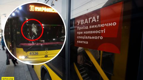 У людей сдают нервы: в Киеве трощат общественный транспорт