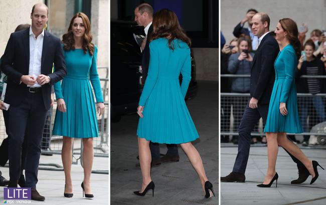 Кейт Миддлтон поразила своим удивительным платьем&nbsp;цвета морской волны