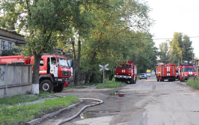 В Киеве произошел пожар на складе