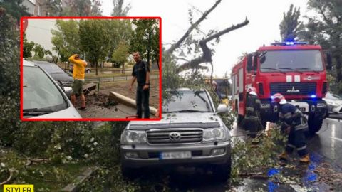 На Київ обрушився ураган: вражаючі відео бурхливої стихії