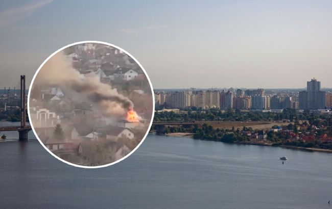 Левый берег затянуло дымом: в Киеве горел микрорайон (видео)