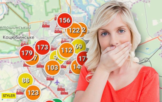 Де в Україні найбрудніше повітря (карта)