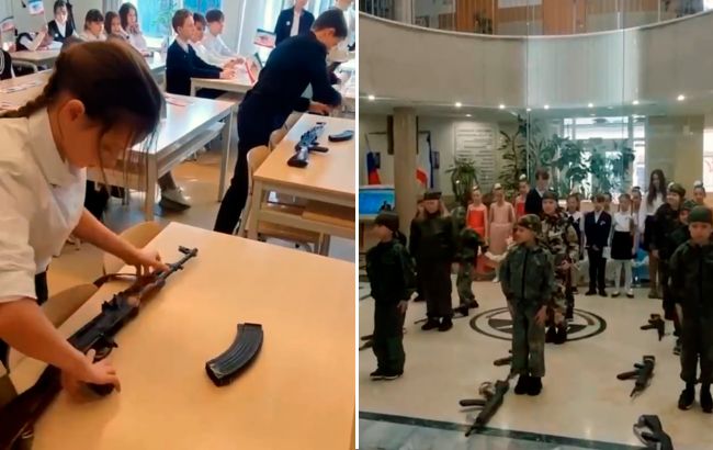 В Криму учнів молодших класів уже вчать користуватися зброєю: обурливе відео