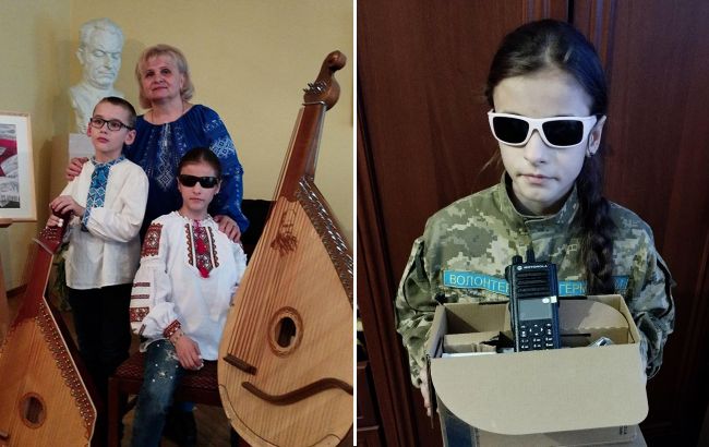 Юная незрячая певица насобирала для воинов ВСУ на дрон, авто и рации (фото)