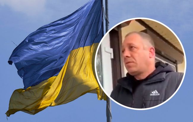"Повесьте себе дома!" Под Николаевом мужчина требовал снять с магазина украинский флаг (видео)