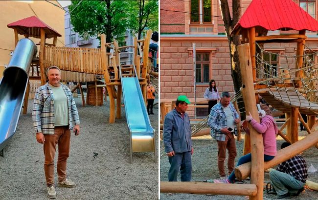Необычную детскую площадку от немецкого мастера установили в Черновцах. Вот первые фото
