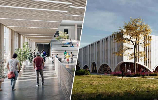 "Школа майбутнього": дивіться, як відбудують зруйнований ліцей у Гостомелі (фото)