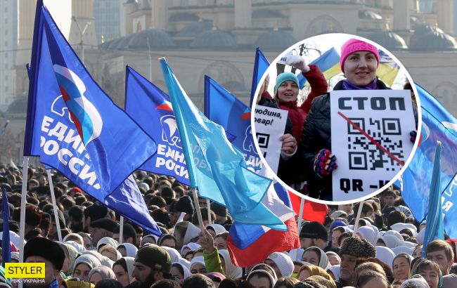 QR-коди з плакатів антивакцинаторів на мітингу в Києві ведуть на сайт кремлівської партії