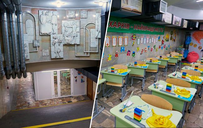 В Харькове дети начали учиться в метро. Смотрите, как выглядит первая в мире подземная школа