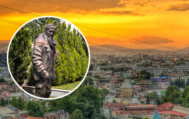 В Грузии установили памятник украинскому военному, погибшему за слова "Слава Украине!"
