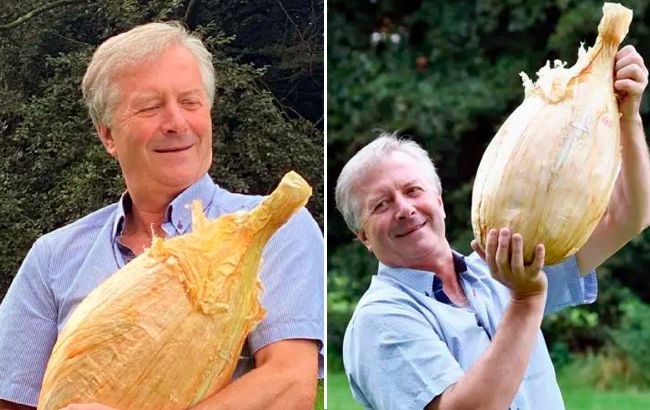 Фермер виростив найбільшу у світі цибулину: фото овоча-гіганта