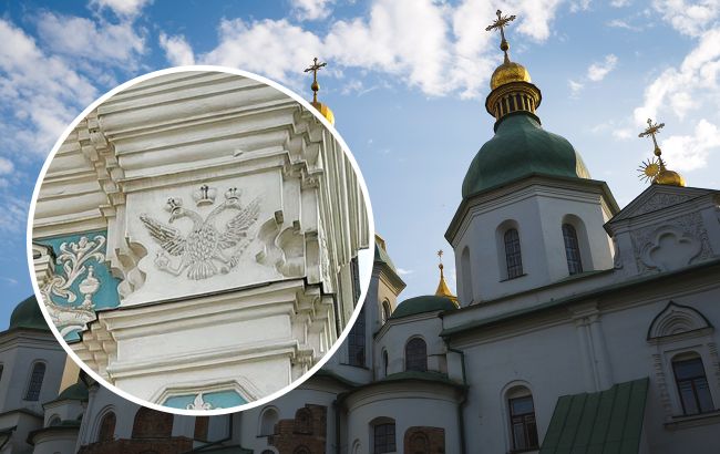На одном из самых выдающихся соборов Киева заметили герб Российской империи (фото)