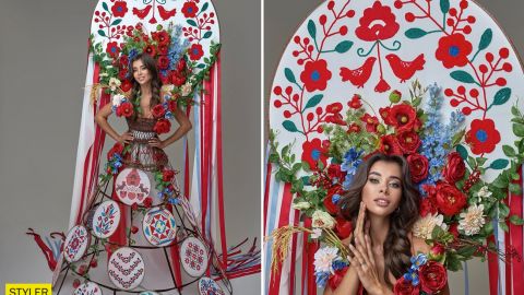 Украинская модель показала национальный костюм для конкурса "Мисс Вселенная" (фото)