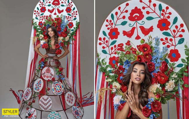 Украинская модель показала национальный костюм для конкурса "Мисс Вселенная" (фото)