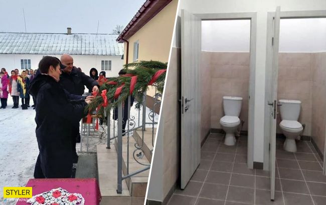 Под Ровно помпезно открыли школьный туалет и оскандалились: как выглядит уборная за 4 млн
