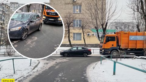 У Києві "герой паркування" заблокував проїзд сміттєвозу: обурливі фото