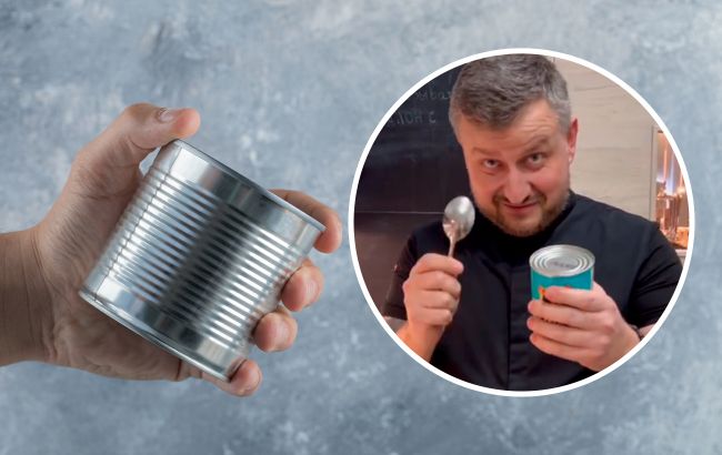 Шеф-повар показал, как открыть консервную банку без открывашки: видео лайфхака