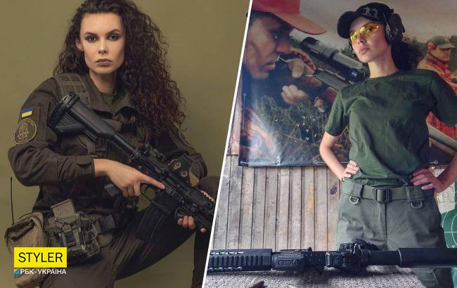 Смотрите мощные фото Кристины, которая променяла модельную карьеру на военную службу
