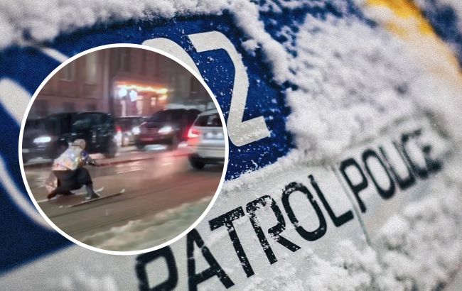 Бабусю оштрафували за катання на лижах посеред Львова. Але вона виявилася геть не простою (відео)