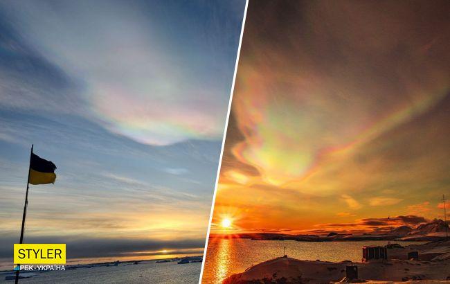 Українські полярники показали неймовірної краси явище: ці фото заворожують