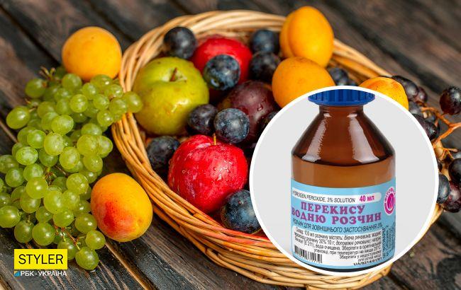 Неочікуване застосування перекису водню: виведе плями, вб'є грибок і відмиє фрукти