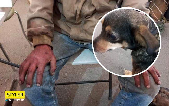 Українець з Маріуполя пройшов під обстрілами 5 діб з собакою на руках