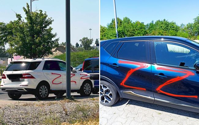 В Вене автомобили разрисовывают символом "Z": портят только машины украинцев