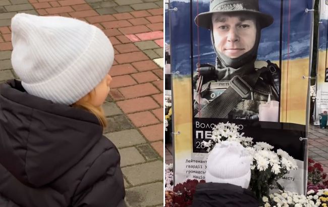 "Мама, я хочу к папе". Маленькая украинка тронула поисками отца на аллее погибших: видео до слез