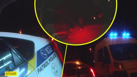 В Запорожье 17-летняя девушка без прав врезалась в авто "копов", а затем сбила пешеходов (видео)