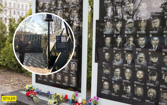 Шонн Пенн відвідав у Києві Алею Героїв Небесної Сотні: тричі вдарив у дзвін гідності