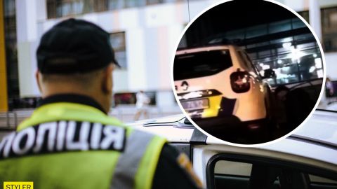 У Києві тіктокер вирішив вкрасти ковпачки з поліцейського авто (відео)