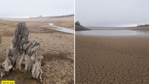 У Криму пересохло стратегічне водосховище: залишилася калюжка