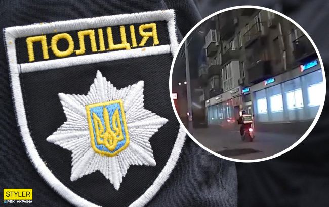 В Киеве еще один курьер на мопеде устроил опасные гонки с "копами": видео погони